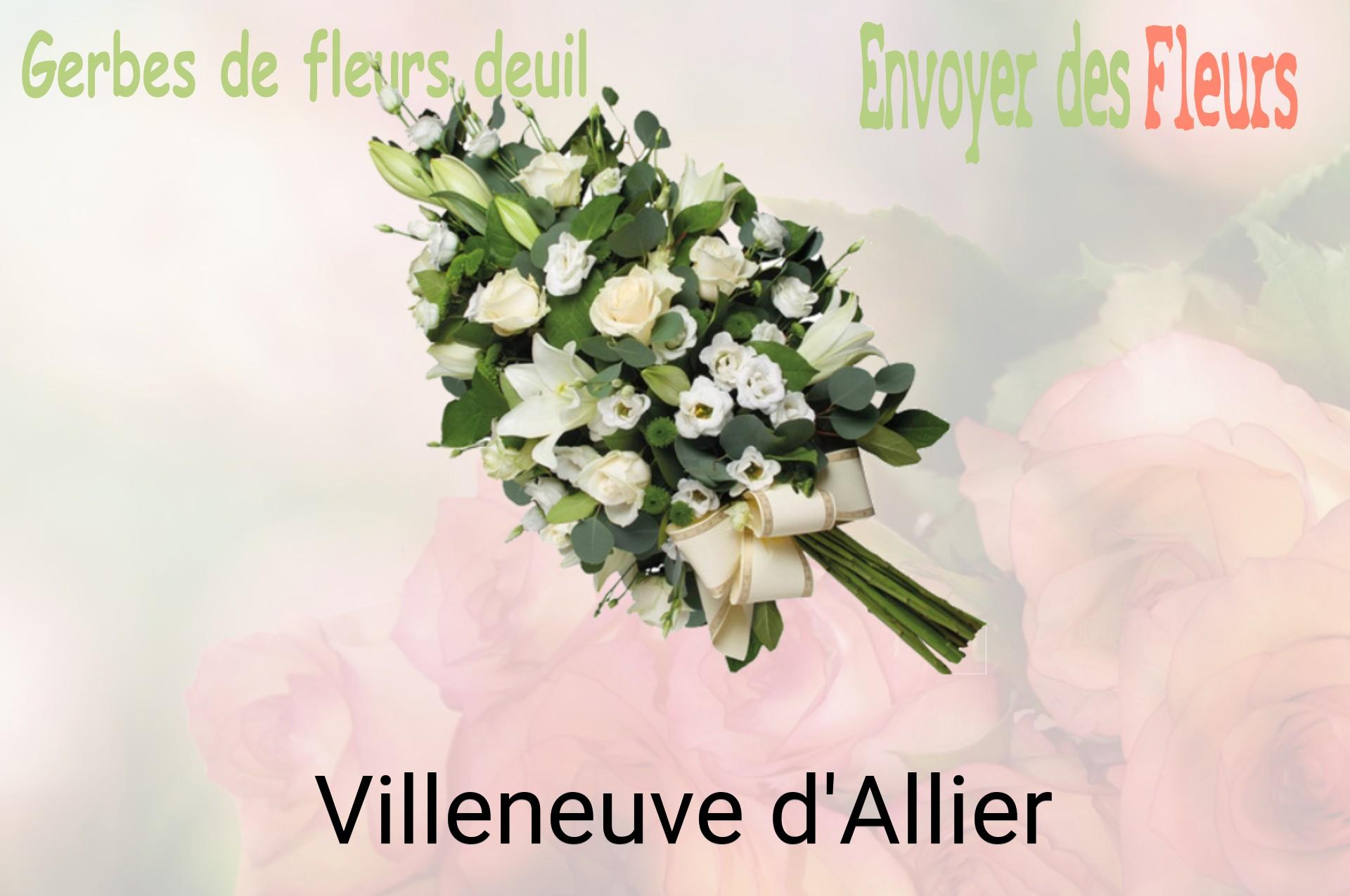 Gerbe de fleurs de deuil livrée à Villeneuve-d'Allier